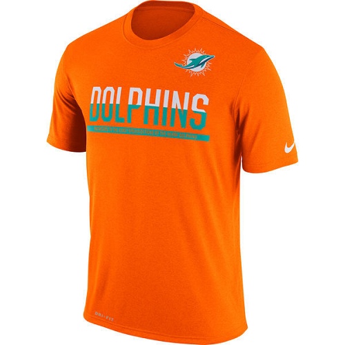 NFL Men's Miami Dolphins Nike Orange Team Practice Legend Performance T-Shirt